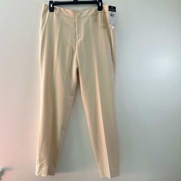 Ralph Lauren Pants - NWT Ralph Lauren Vintage Silk Linen Blend Trouser Pants Womens Size 8 Cream